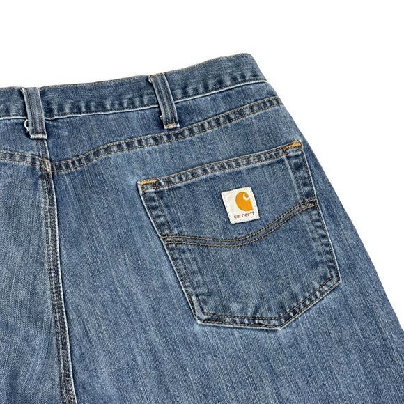 Carhartt Men's Size 40 x 30 Blue Straight Leg Relaxed Fit Jeans - Picture 6 of 9